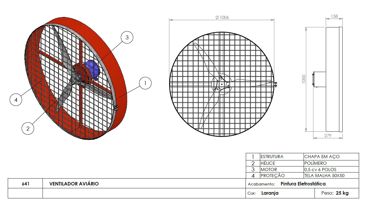 Ventilador Aviário